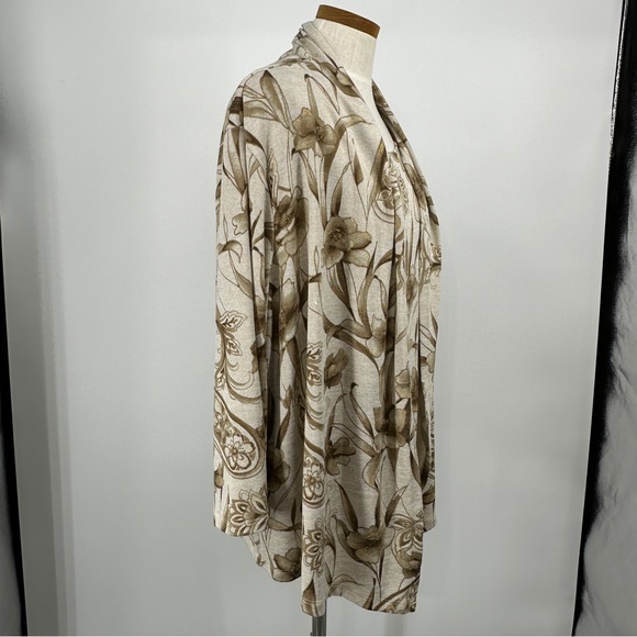 ALFRED DUNNER Jacket Tank Combo Open Front Women's Plus size 3x Floral Sweater - Picture 15 of 15